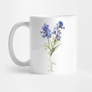 Larkspur - Birth Month Flower for July Mug